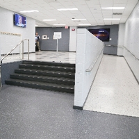 weight room ramp and stairs
